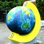 Kunstwerk: Fischer auf Balkon