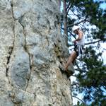 Kletterer am Burgsteinfelsen bei Dollnstein