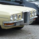 Front vom alten amerikanischen Schlitten