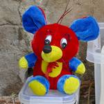 Bunte Stoffmaus
