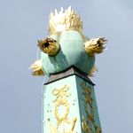 Spitze an der Seite des Dachs des Ritterhauses