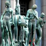 Skulpturengruppe aus Metall