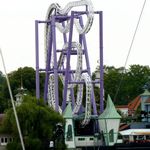 Spezielle Achterbahn vom Vergnuegungspark Juniparken