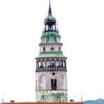 Bunter Trum des Schlosses in Krummau