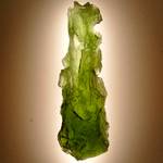 Moldavit-Gestein im Museum