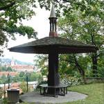 Unterstand in Form eines Pilzes